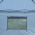 Outdoor 10X 10Ft Pop Up Gazebo Canopy Tent With Removable Sidewall With Zipper,2Pcs Sidewall With Mosquito Netting,With 4Pcs Weight Sand Bag,With Carry Bag White White Metal