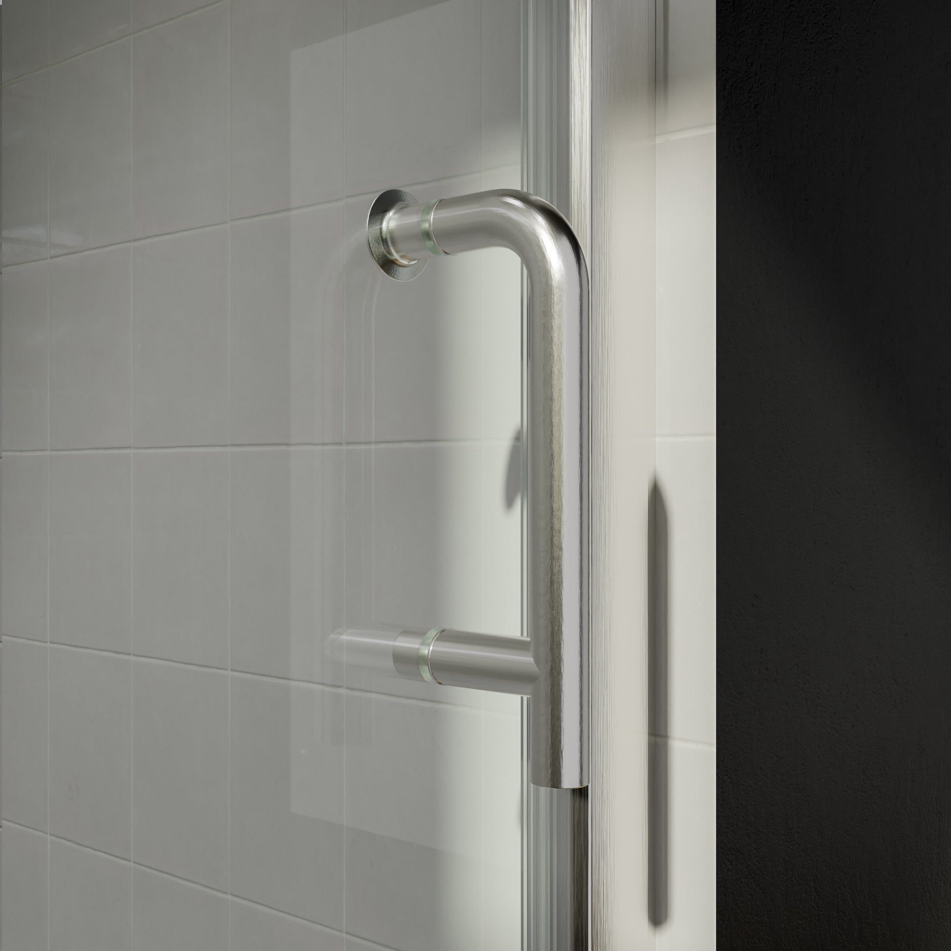 Shower Door 36" W x 72" H, Semi Frameless Shower