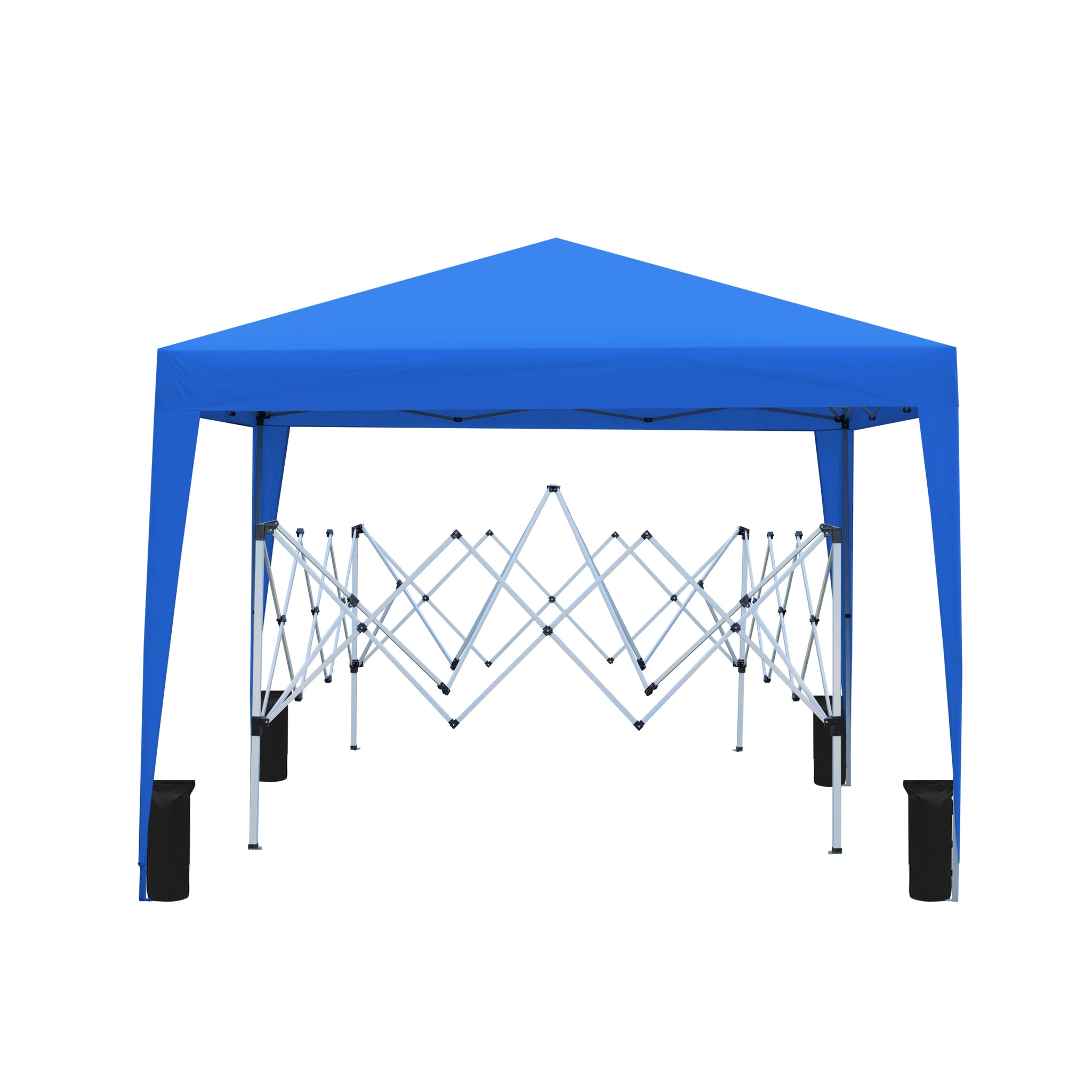 Outdoor 10x 10Ft Pop Up Gazebo Tent Canopy with 4pcs blue-metal