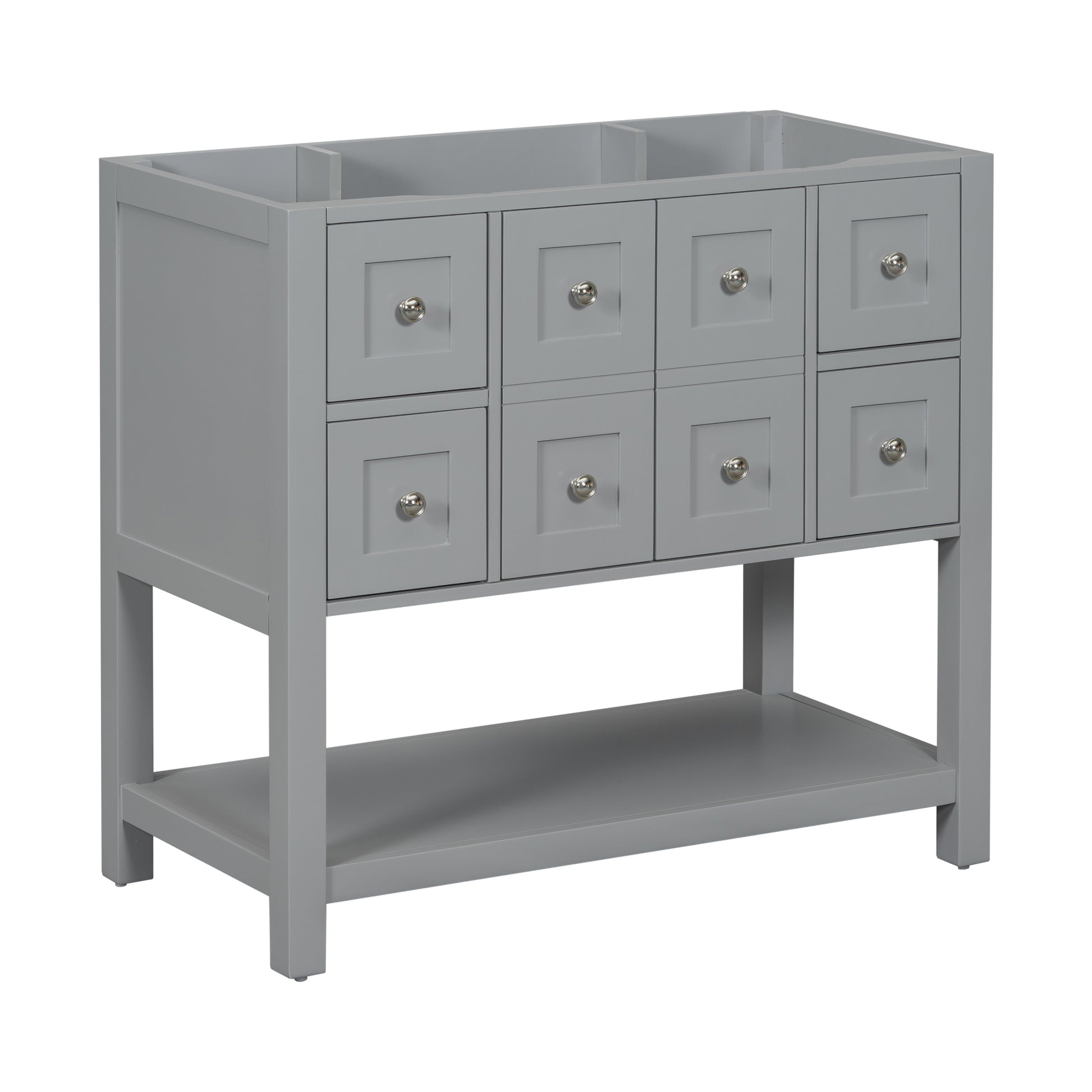 36'' Bathroom Vanity without Sink,Free Standing Vanity 4+-grey-2-2-adjustable