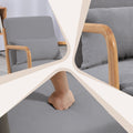 Leisure Chair With Solid Wood Armrest And Feet, Mid Century Modern Accent Sofa,1 Seat Light Gray Linen