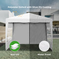 Outdoor 10X 10Ft Pop Up Gazebo Canopy Tent With Removable Sidewall With Zipper,2Pcs Sidewall With Mosquito Netting,With 4Pcs Weight Sand Bag,With Carry Bag White White Metal