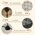 Pawhut 47 Panels Pet Playpen, Small Animal Playpen With Doors, Portable Metal Wire Yard Bunny Pen For Guinea Pigs, Chinchillas, 14