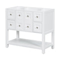 36'' Bathroom Vanity Without Sink,Free Standing Vanity Set With 4 Drawers& Soft Closing Doors,Solid Wood Frame Bathroom Storage Cabinet Only 4 White 2 2 Adjustable Hinges Bathroom Freestanding Solid Wood Mdf Painted