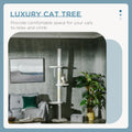 Pawhut Floor To Ceiling Cat Tree With Scratching Posts, 88.5