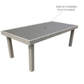 Balcones Outdoor Furniture, Wicker Rectangular Dining Table, Gray Gray Aluminium Wicker