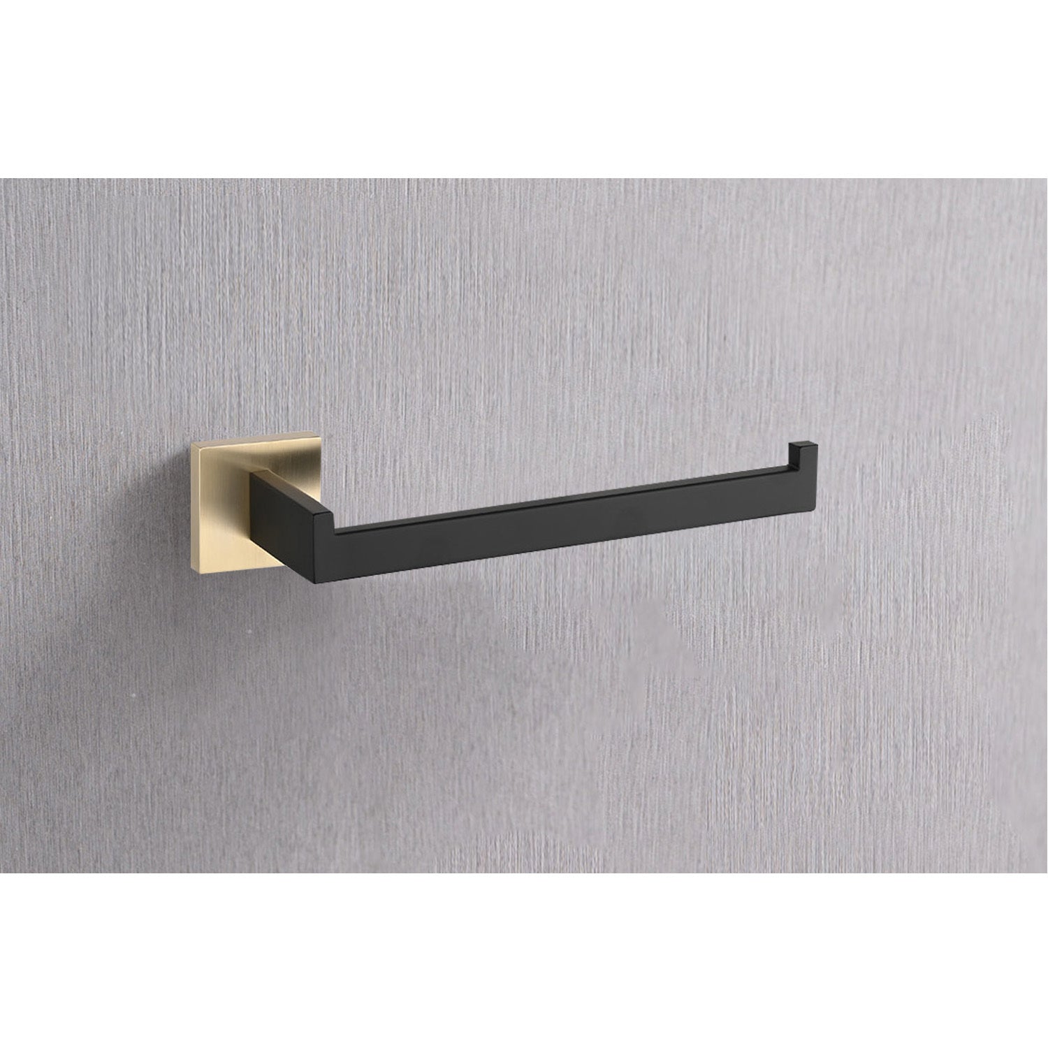 4 Piece Bathroom Hardware Set gold+matte black-stainless steel