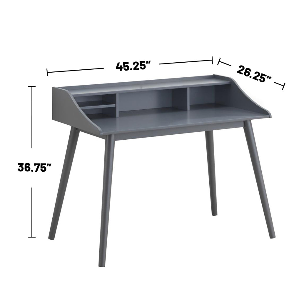 4 compartment Writing Desk in Grey
