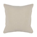 Fabric Throw Pillow with Medallion Print, Cream
