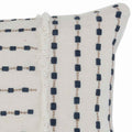 Fabric Throw Pillow with Embellished Handwoven