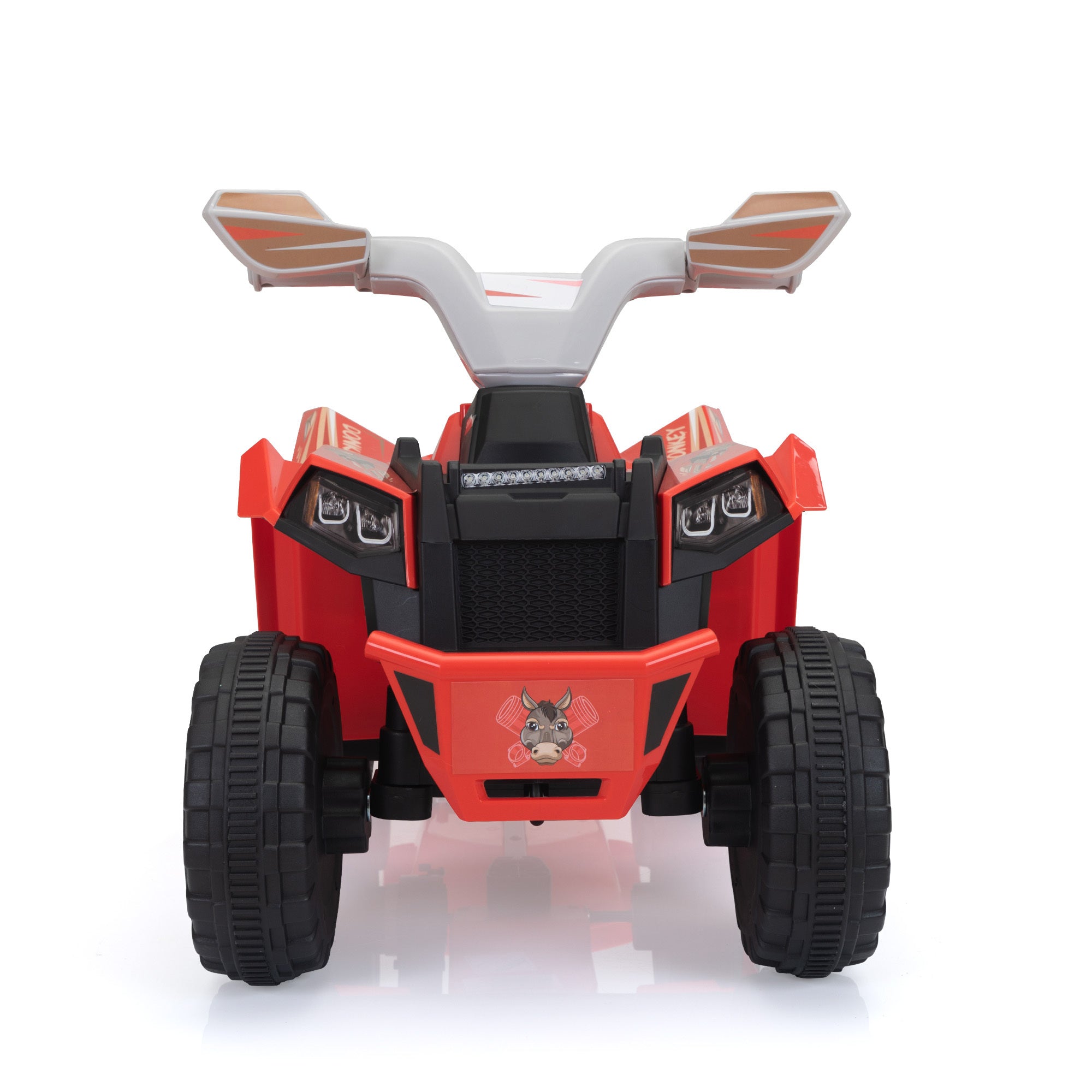 6V Kids Electric ATV, Toddler Ride on Car with white-polypropylene
