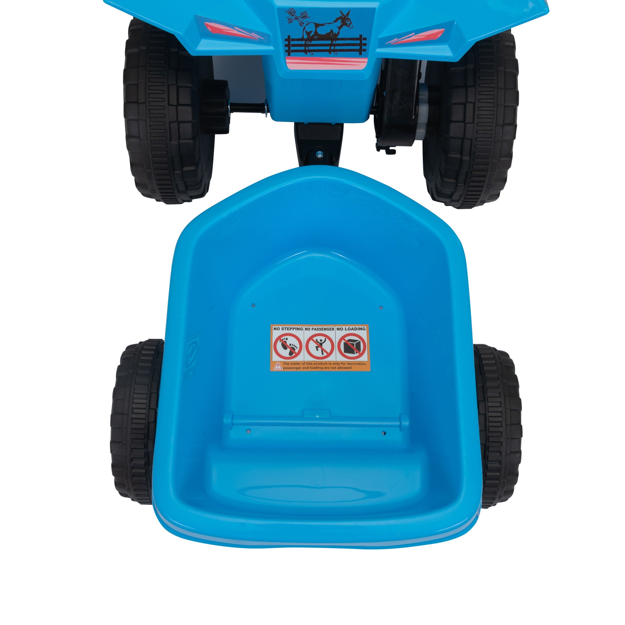 6V Kids Electric ATV, Toddler Ride on Car with blue-polypropylene