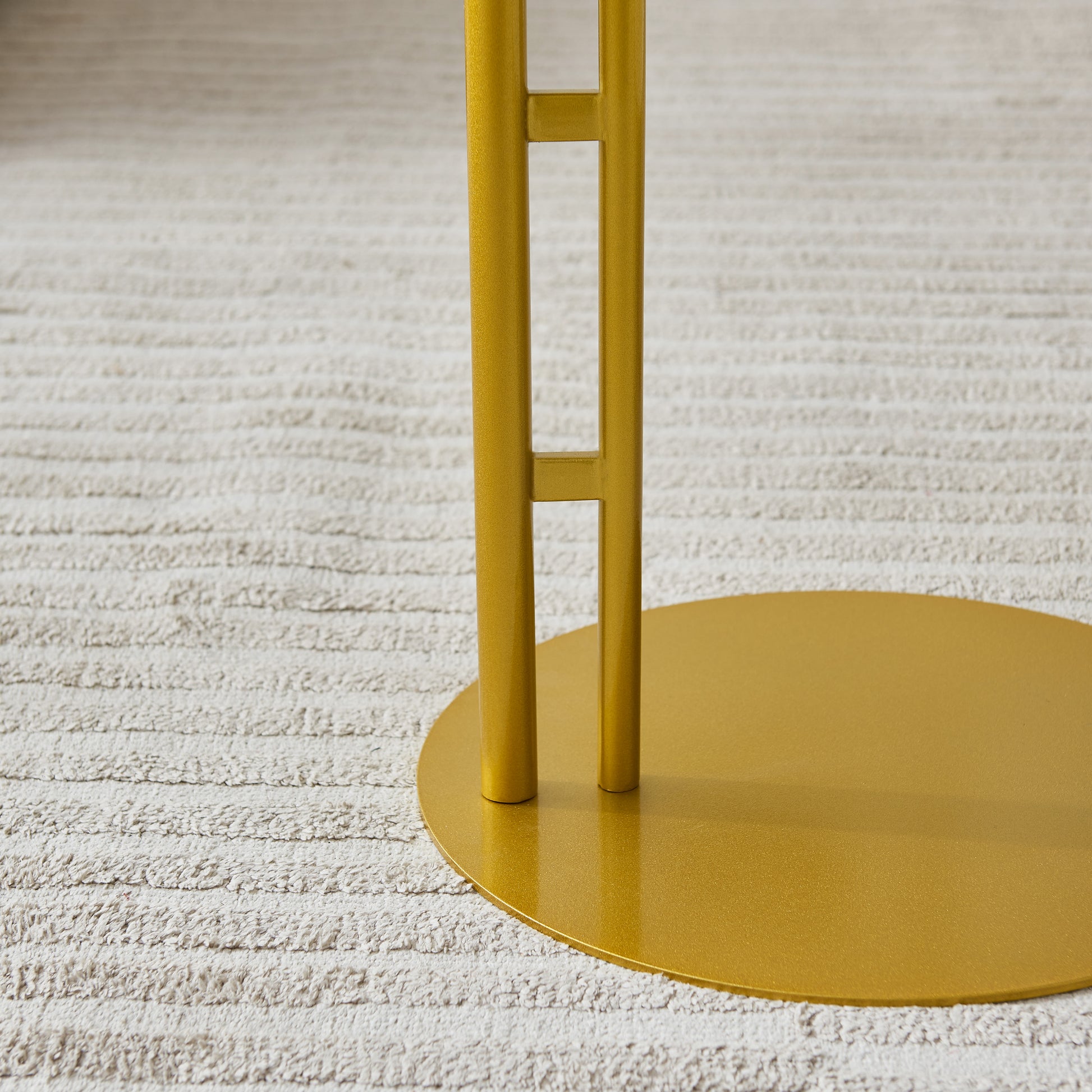 Morden Marble Nesting Table, Round Coffee Table Set Of 2 End Table For Living Room,Stacking Side Tables, For Living Room Bedroom, Accent Tea Table With Metal Frame, Sturdy And Easy Assembly Gold Gold Metal Stone