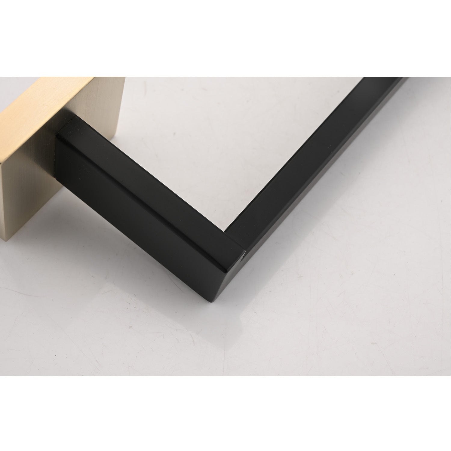 4 Piece Bathroom Hardware Set gold+matte black-stainless steel