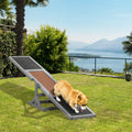 Pawhut Wooden Dog Agility Seesaw For Training And Exercise, Platform Equipment Run Game Toy, Weather Resistant Pet Supplies, 71