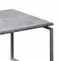 3 Piece Faux Concrete Top Occasional Table Set, Gray And Silver Gray Silver Concrete