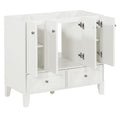 36'' Bathroom Vanity without Countertop,Solid Wood 2-white-4+-5+-adjustable