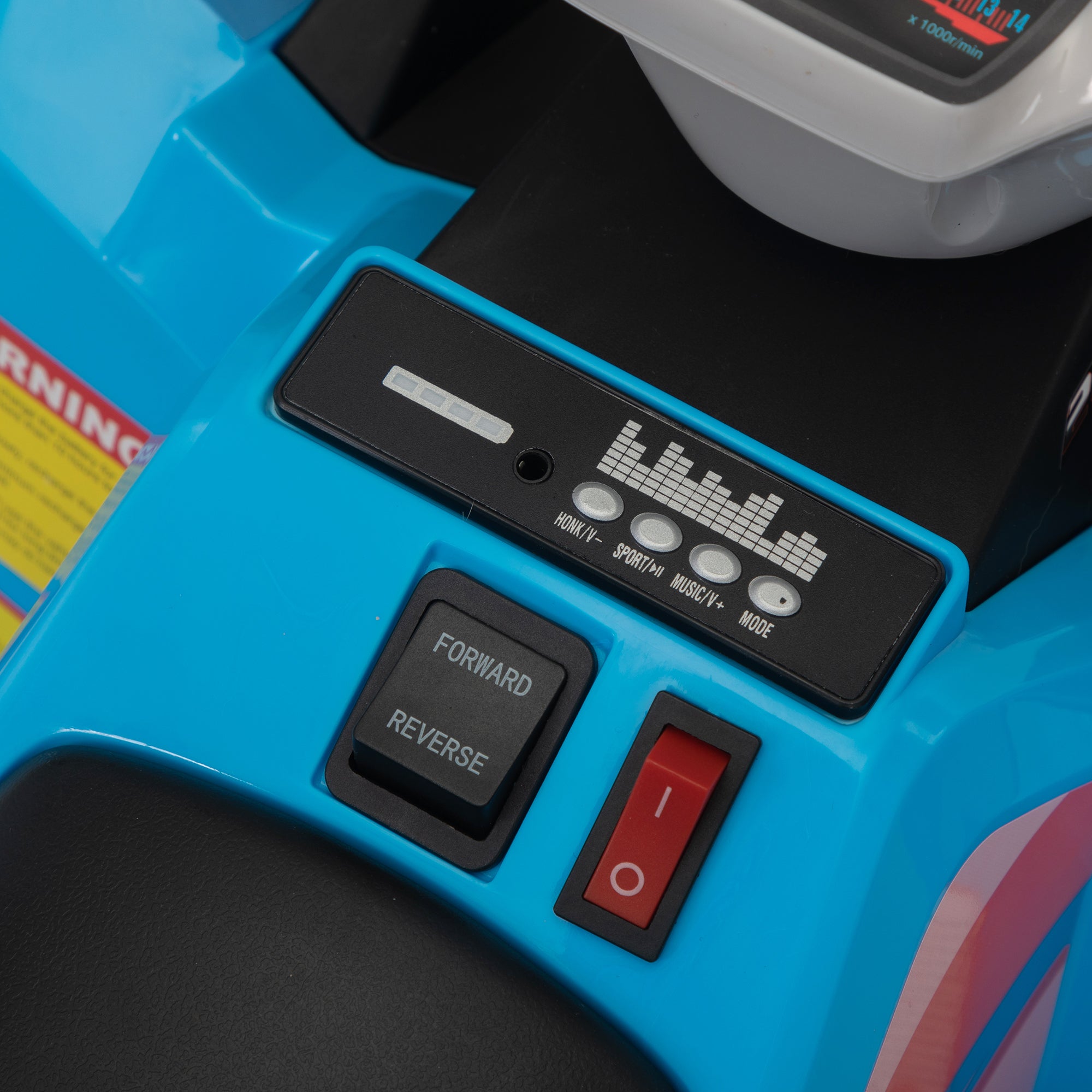 6V Kids Electric ATV, Toddler Ride on Car with blue-polypropylene