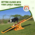 Pawhut Wooden Dog Agility Seesaw For Training And Exercise, Platform Equipment Run Game Toy, Weather Resistant Pet Supplies, 71