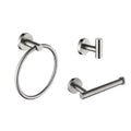 3 Piece Bathroom Hardware Set brushed nickel-stainless steel