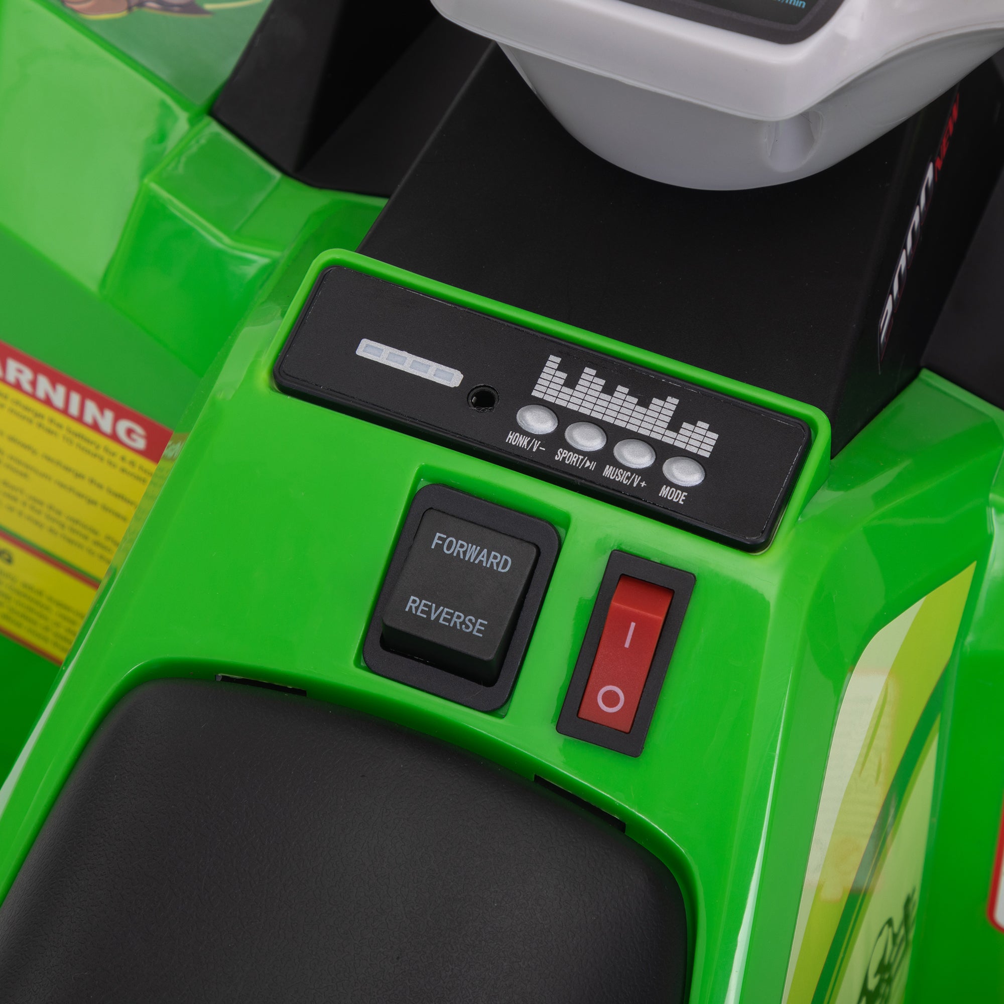 6V Kids Electric ATV, Toddler Ride on Car with green-polypropylene