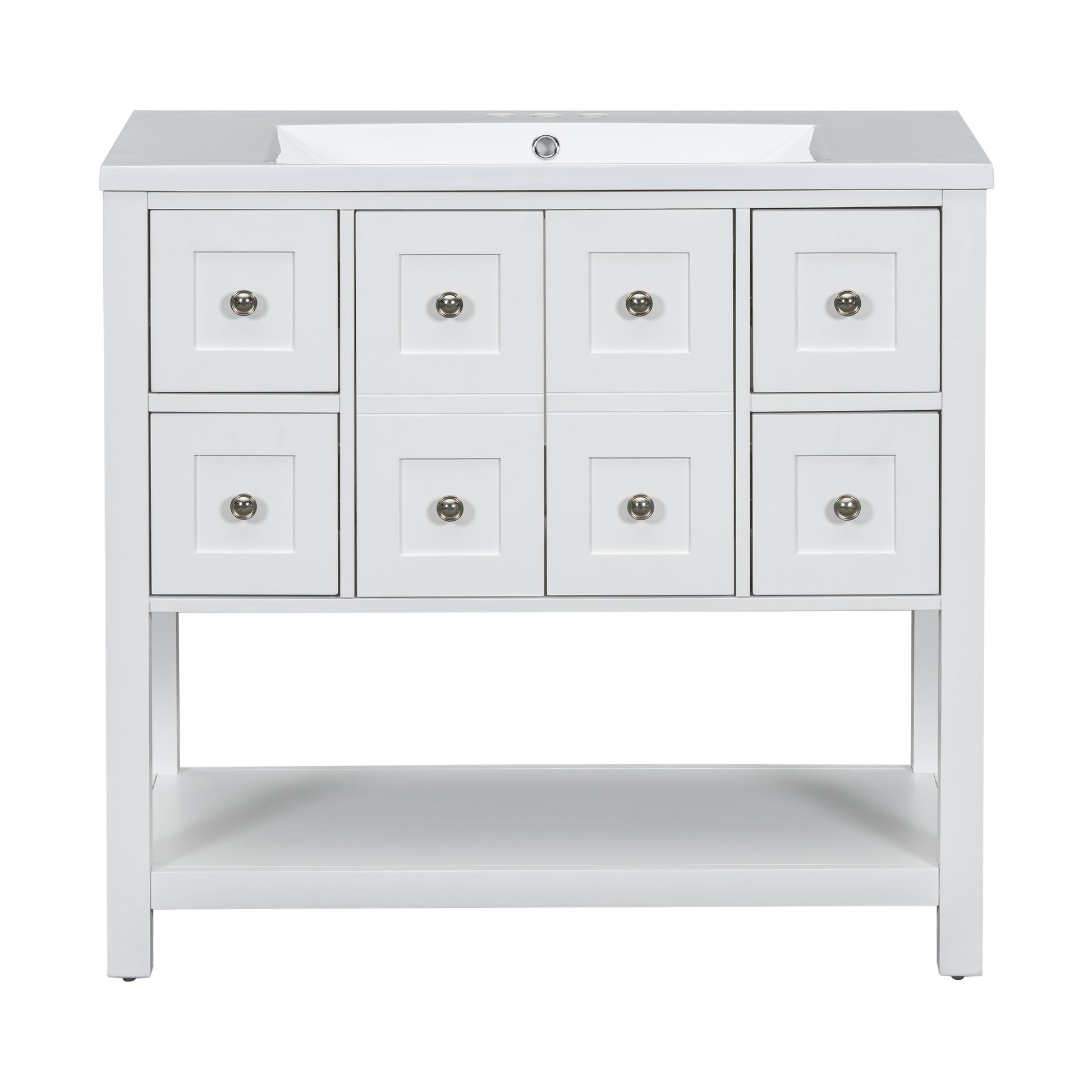 36'' Bathroom Vanity with Undermount Sink,Free 4+-white-2-2-adjustable