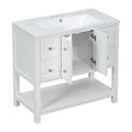 36'' Bathroom Vanity with Undermount Sink,Free 4+-white-2-2-adjustable