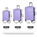3 Piece Luggage Sets Abs Lightweight Suitcase