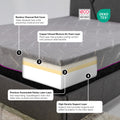 11 Inch Recooling Fast Responding Latex Foam Adult Mattress, Full Size Grey Bedroom Foam Full