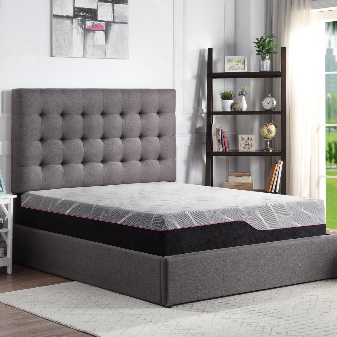 11 Inch Recooling Fast Responding Latex Foam Adult Mattress, Full Size Grey Bedroom Foam Full