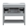 36'' Bathroom Vanity With Undermount Sink,Free Standing Vanity Set With 4 Drawers& Soft Closing Doors,Solid Wood Frame Bathroom Storage Cabinet 4 Grey 2 2 Adjustable Hinges Bathroom Freestanding Solid Wood Mdf Resin Painted