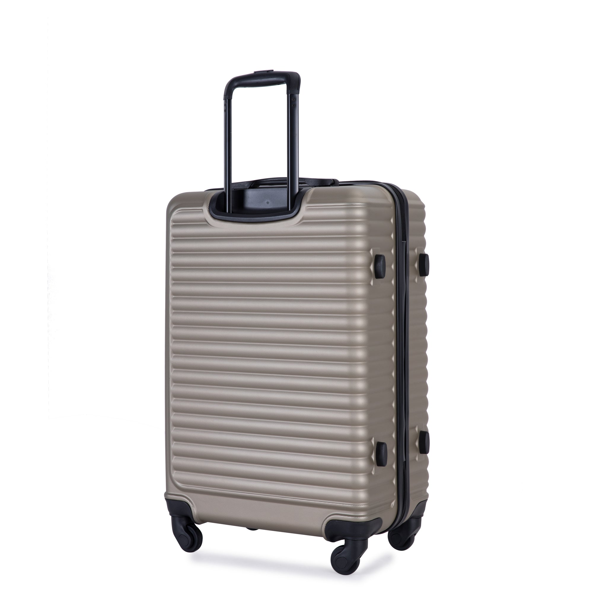 3 Piece Luggage Sets ABS Lightweight Suitcase with Two gold-abs