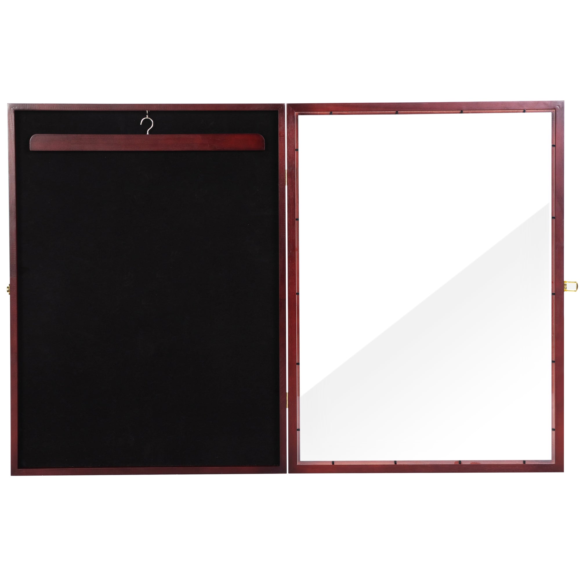 Jersey Frame Display Case with Lengthened Hanger for brown-pine