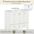 36'' Bathroom Vanity with Resin Sink Combo,Solid Wood 2-white-4+-5+-adjustable