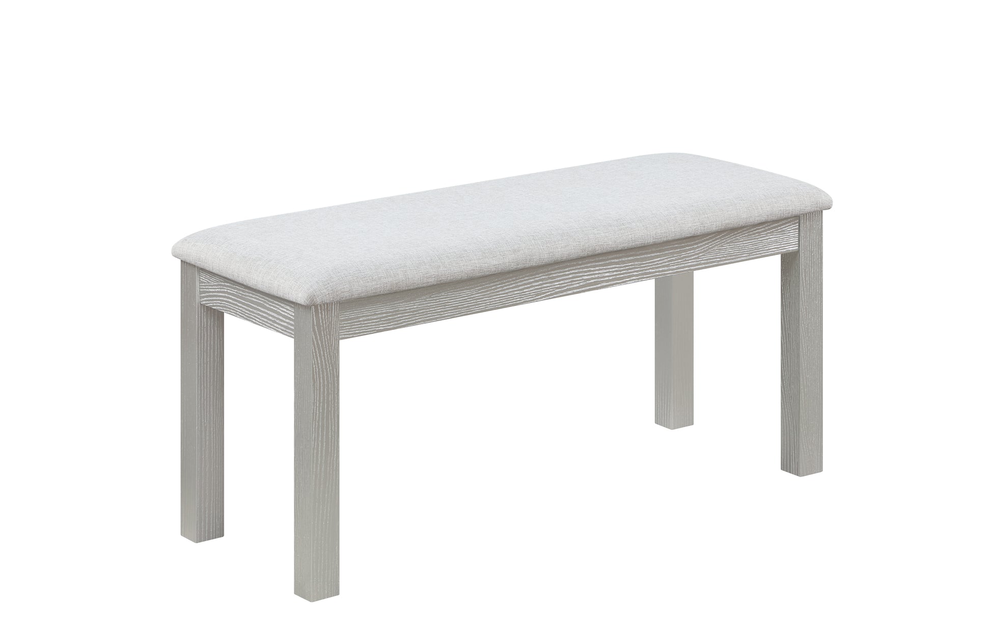 Wooden Dining Rectangular Table With Bench, Kitchen Table With Bench For Small Space, 6 Person Dining Table, Silver Grey Beige Silver Gray Seats 6 Dining Room Rectangular 4 Leg Rectangular Dining Table With Chair And Bench Solid Wood Mdf