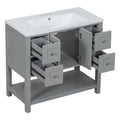 36'' Bathroom Vanity with Undermount Sink,Free 4+-grey-2-2-adjustable