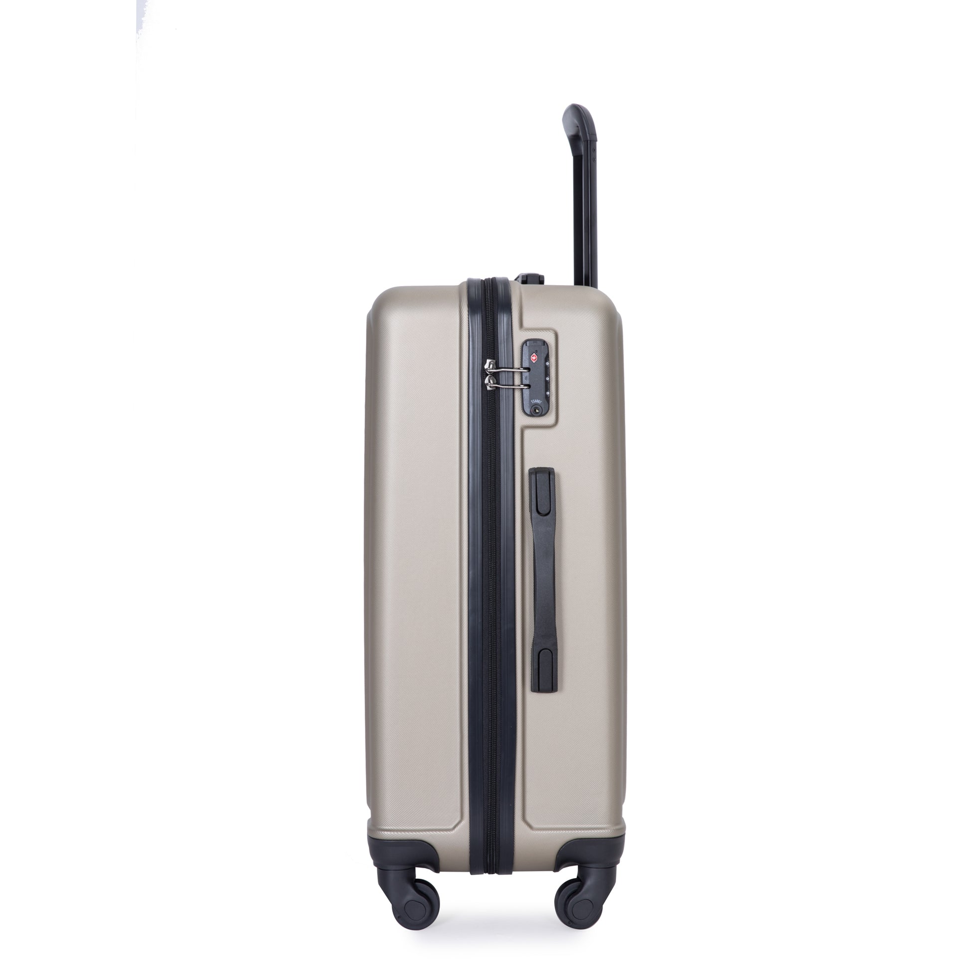 3 Piece Luggage Sets Abs Lightweight Suitcase With Two Hooks, Spinner Wheels, Tsa Lock, 20 24 28 Gold Gold Abs