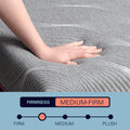 11 Inch Recooling Fast Responding Latex Foam Adult Mattress, Full Size Grey Bedroom Foam Full