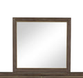 Tango Mirror, No Assembly Required, Sandblasted Walnut Finish Brown Modern Wood