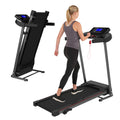 Home Use Max 250 Lbs Capacity Incline Multi Function Foldable Electric Treadmill Black Handheld Portable Office Steel