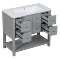 36'' Bathroom Vanity with Undermount Sink,Free 4+-grey-2-2-adjustable