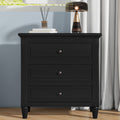 3 Drawer Nightstand Storage Wood Cabinet As Same As Wf297663Aab Black 3 Drawers Mdf