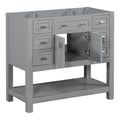 36'' Bathroom Vanity without Top Sink, Grey Cabinet 4+-grey-2-1-soft close