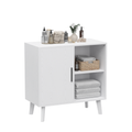 Sideboard Buffet Kitchen Storage Cabinet, Accent Cabinet With Solid Wood Feet For Decorated Doors, Dining Room, Hallway, Cupboard Console Table, Liquor Accent Cabinet White White Wood