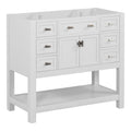 36'' Bathroom Vanity Without Top Sink, White Cabinet Only, Modern Bathroom Storage Cabinet With 2 Soft Closing Doors And 6 Drawers Not Include Bathroom Vanity Sink 4 White 2 1 Soft Close Doors Freestanding Mdf Painted