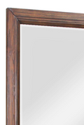 Branson Mirror, No Assembly Required, Rustic Buckeye Finish Brown American Design,Transitional Pine