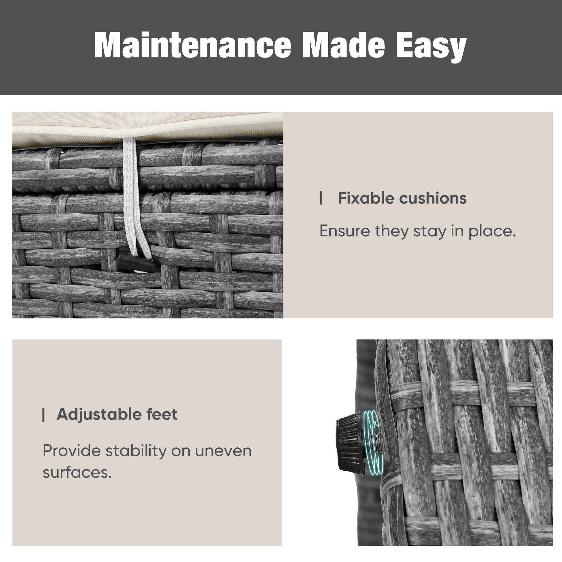 Patio 5 Piece Round Rattan Sectional Sofa Set All Weather Pe Wicker Sunbed Daybed With Round Liftable Table And Washable Cushions For Outdoor Backyard Poolside, Beige Yes Deep Seating Beige Water Resistant Frame Water Resistant Cushion Garden & Outdoor