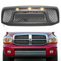 Rebel Style Front Grille For 2006 2007 2008 Dodge Ram1500 Power Wagon Grill With Letters& Lights Black Matt Black Abs Abs