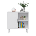 Sideboard Buffet Kitchen Storage Cabinet, Accent Cabinet With Solid Wood Feet For Decorated Doors, Dining Room, Hallway, Cupboard Console Table, Liquor Accent Cabinet White White Wood