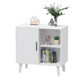 Sideboard Buffet Kitchen Storage Cabinet, Accent Cabinet With Solid Wood Feet For Decorated Doors, Dining Room, Hallway, Cupboard Console Table, Liquor Accent Cabinet White White Wood